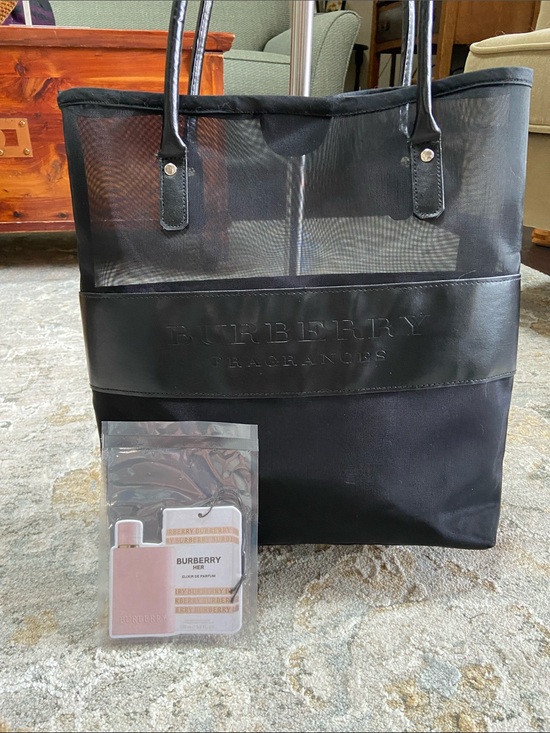 Burberry Fragrance Handbags - Burberry Fragrance Black Lined Mesh Tote Bag